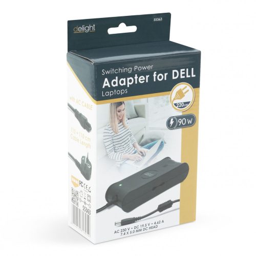 Laptop töltő és adapter Dell gépekhez 90W DeLight